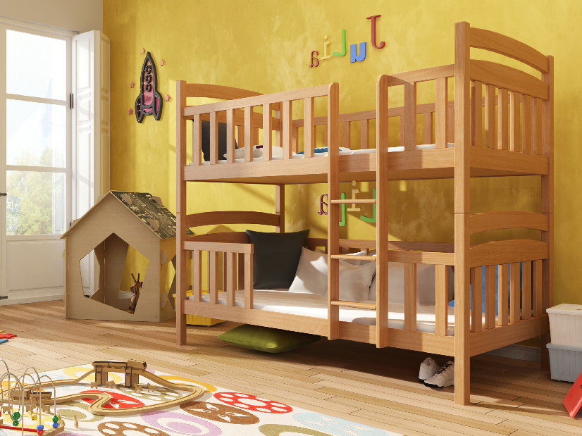 Dječji krevet 90 x 190 cm Fermin (s podnicom i prostorom za odlaganje) (bukva)