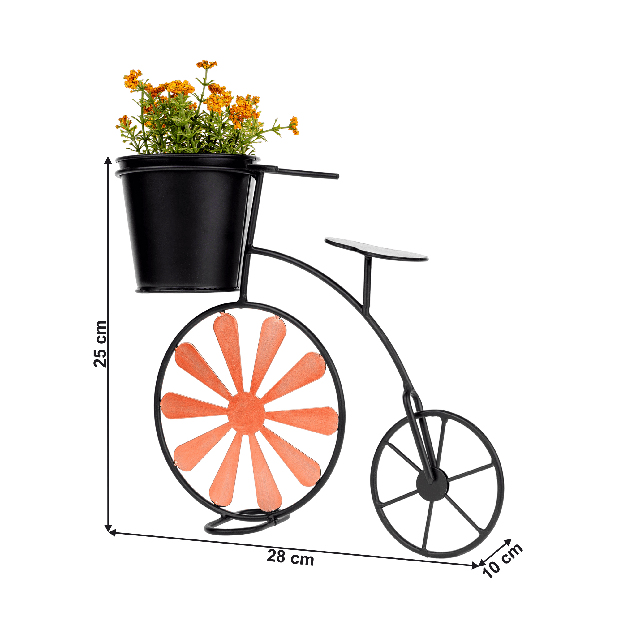 Retro saksija za cvijeće u obliku bicikla Esca (bordo + crna)