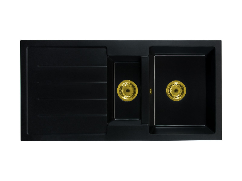 Kuhinjski sudoper Yuxur (crna) (sa 2 otvora za bateriju) (L)