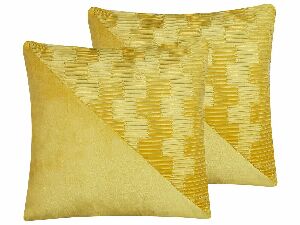 Set 2 ukrasna jastuka 45 x 45 cm Origa (žuta)