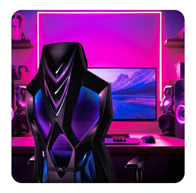 Gaming stolica Cruiser 6.2 (crna + šarena) (s LED rasvjetom)