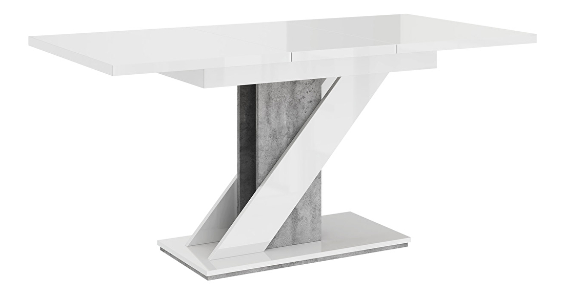 Moderan stol Exalior (bijeli sjaj + beton)
