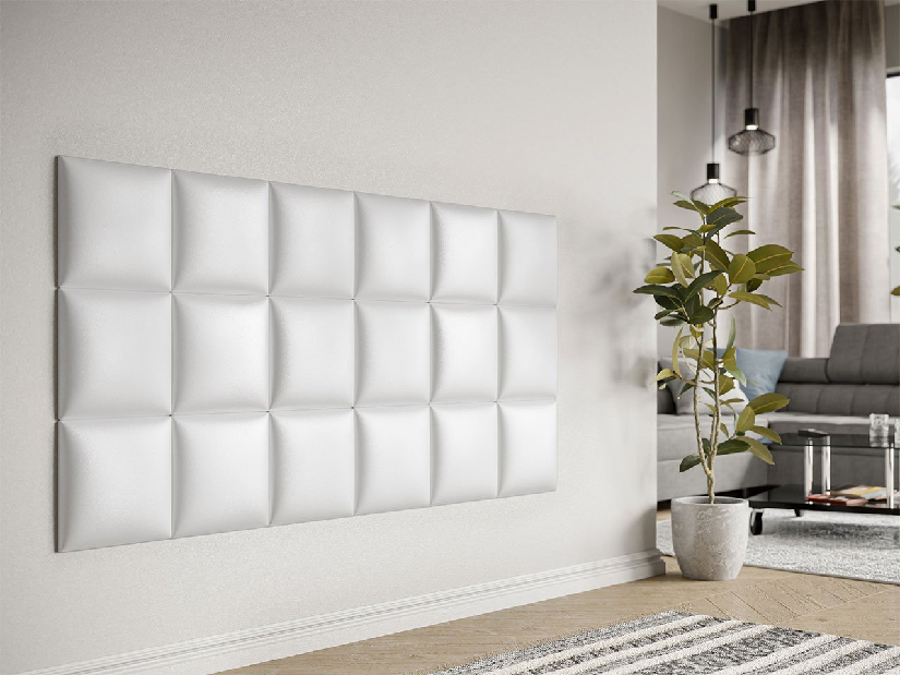 Tapeciran zidni panel Mirjan Pazara 30x30 (ekokoža soft 017 (bijela)))