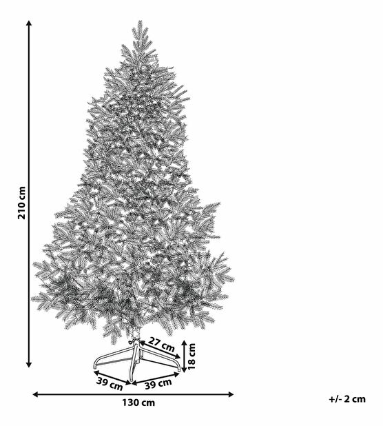 Umjetno božićno drvce 210 cm TOMMO (bijela)