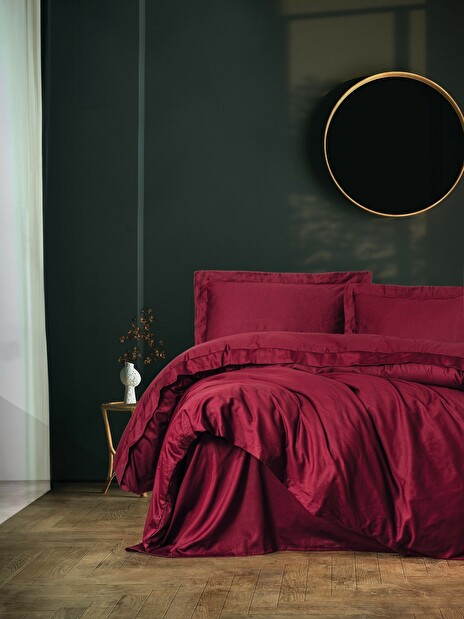 Set satenske posteljine 160 x 220 cm Elegance (crvena)