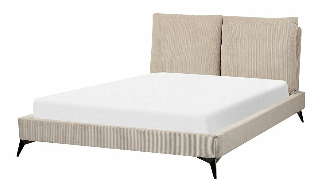 Bračni krevet 140 cm Mellody (sivo-bež) (s podnicom)