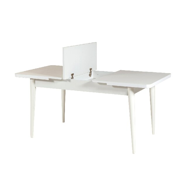 Blagovaonski stol na razvlačenje s 2 stolice i klupom Vlasta (bijela + siva)