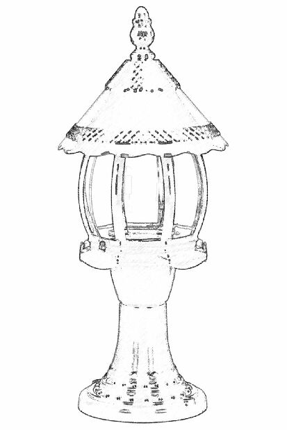 Vanjska zidna svjetiljka Dru (crna)
