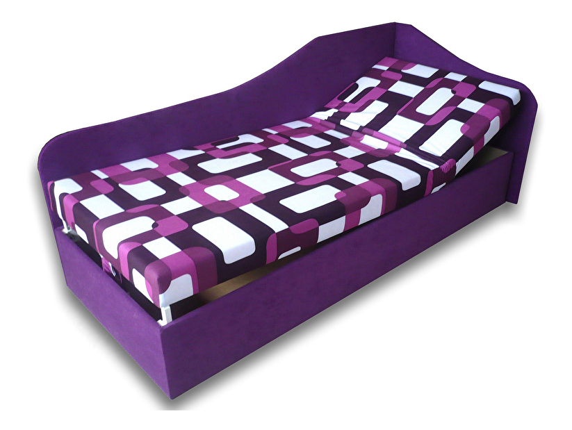Jednostruki krevet (kauč) 80 cm Abigail (Gusto 10 + Ljubičasta 49) (D)