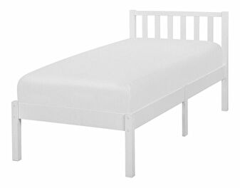 Jednostruki krevet 90 cm FLORAL (bijela) (s podnicom)