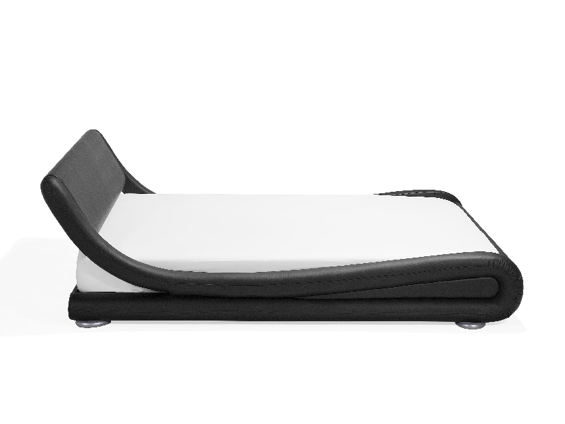 Bračni krevet 160 cm AVENUE (s podnicom) (crna mat)