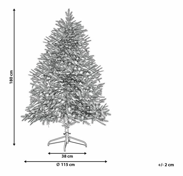 Božićno drvce 180 cm Bresco (bijela)