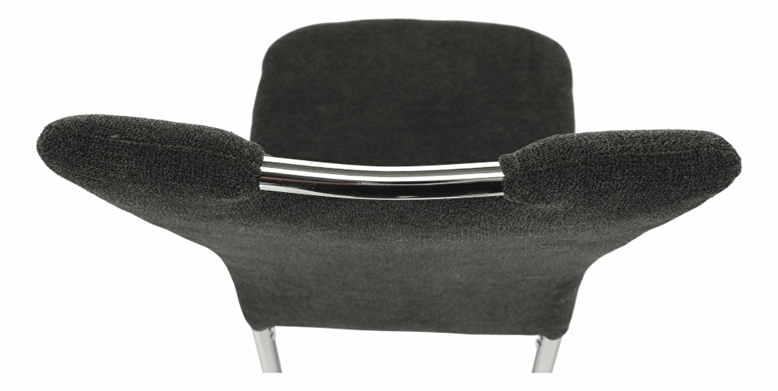 Blagovaonska stolica Odile new (smeđo-siva + krom) 