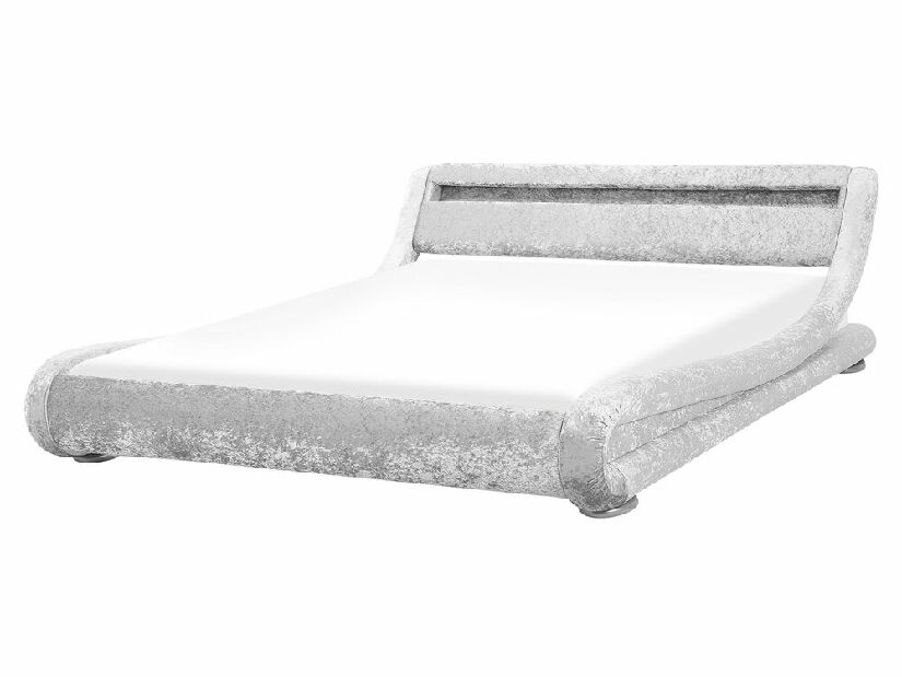 Bračni vodeni krevet 160 cm Anais (srebrna) (s podnicom i madracem)