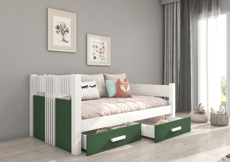 Dječji krevet 180x80 cm Buppi (zelena)