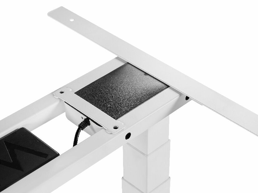Pisaći stol- DESIRA II (160x72 cm) (siva + bijela) (el. podesiv)
