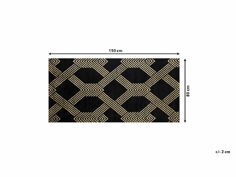 Tepih 80x150 cm VESKE (tkanina) (crna)