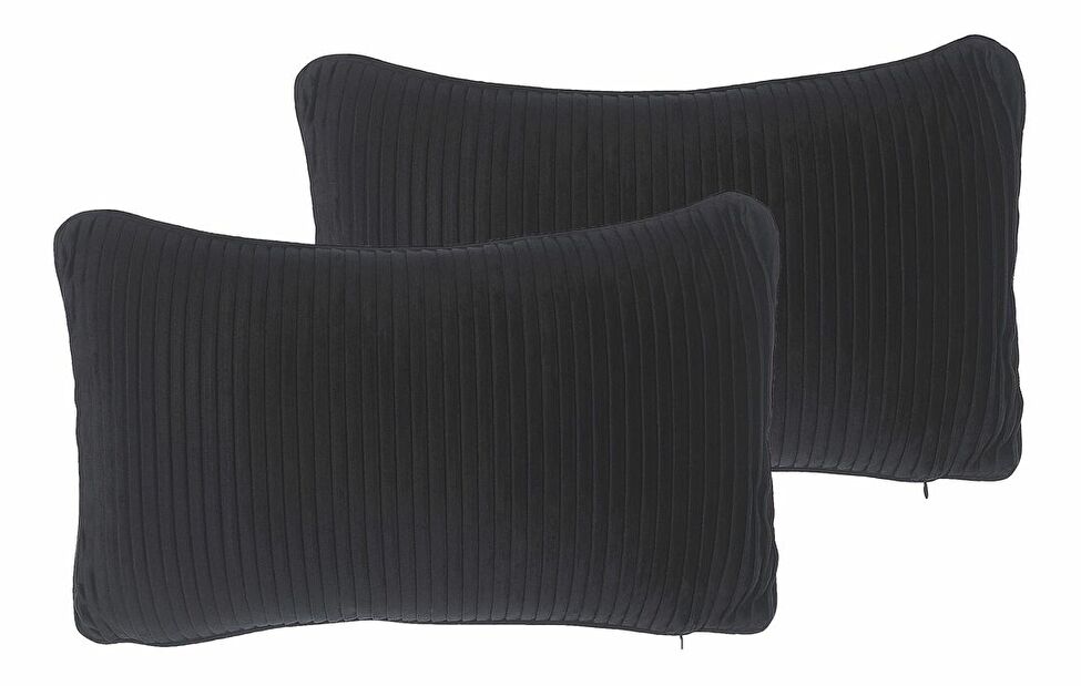 Set 2 ukrasna jastuka 30 x 50 cm Gudy (crna)
