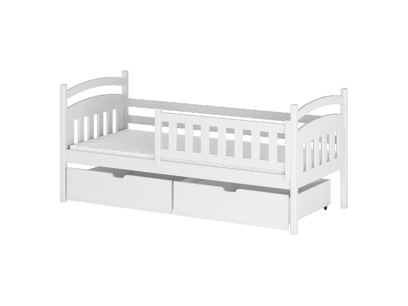 Dječji krevet 90 x 200 cm Tarra (s podnicom i prostorom za odlaganje) (bijela)