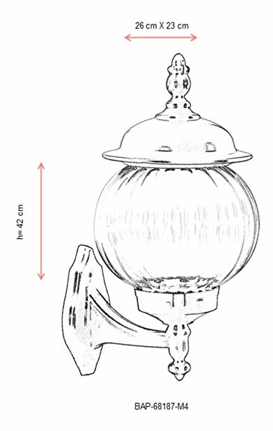 Vanjska zidna svjetiljka Sonya (crna)