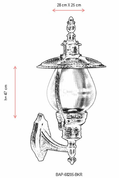 Vanjska zidna svjetiljka Moses (smeđa)