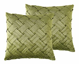 Set ukrasnih jastuka (2 kom.) 45 x 45 cm Narcis (zelena)