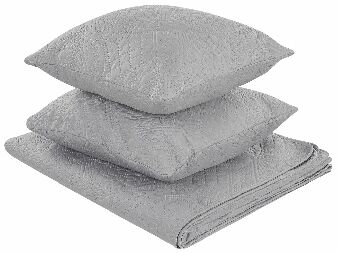 Set prekrivač + 2 jastuka 140 x 210 cm Asbjorn (siva)