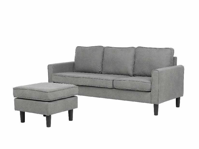 Sofa trosjed Arran (svijetlo siva) (s tabureom)