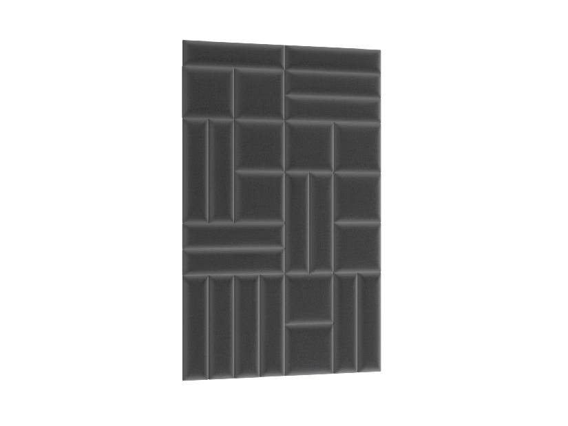 Set 26 tapeciranih panela Quadra 120x195 cm (siva)