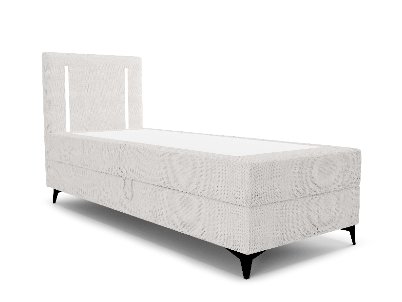 Jednostruki krevet 80 cm Ortega Comfort (svijetlosiva) (s podnicom, bez prostora za odlaganje) (s LED rasvjetom)