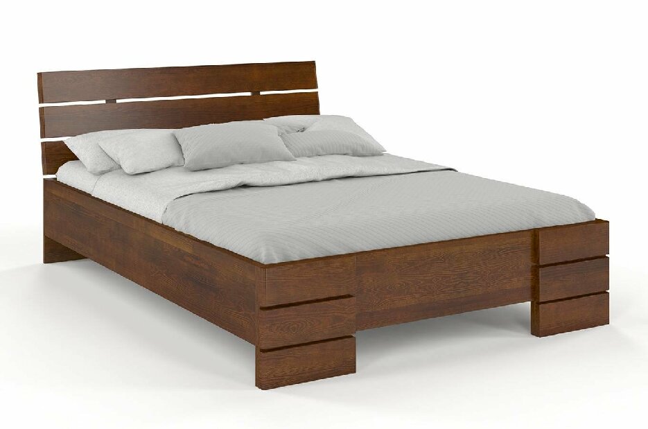 Bračni krevet 160 cm Lorenskog High (bor) 