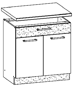 Donji kuhinjski ormarić ispod sudopera Modesta MD19 D80Z 