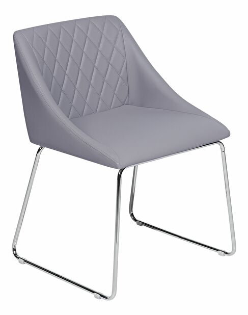 Blagovaonska stolica ARICATA (sintetička koža) (siva)