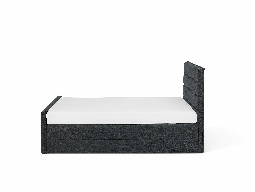 Bračni krevet 160 cm VALDO (s podnicom) (tamno siva)