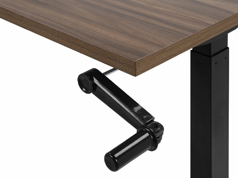 Pisaći stol UPPER II (130 x 72 cm) (MDF) (tamno drvo) (ručno podesiv)