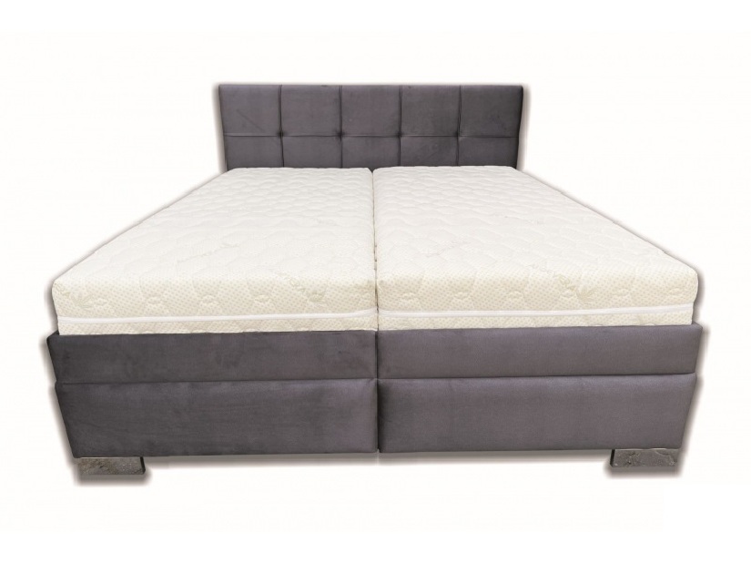 Bračni krevet 160 cm Elissa (tamnosiva) (bez madraca) (sa čvrstom bazom)