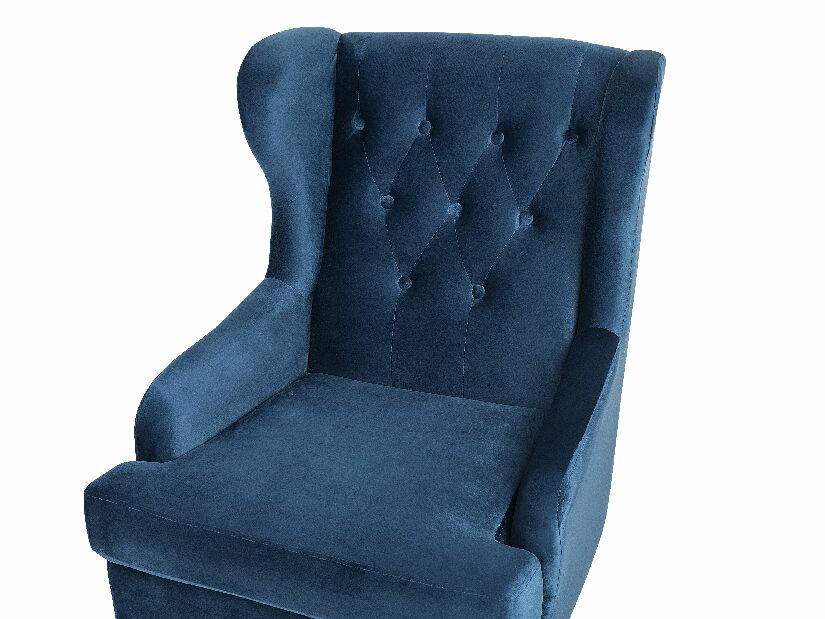 Fotelja Albany (tamno plava) (baršunasta)