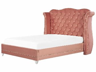 Bračni krevet 180 cm Aidan (ružičasta) (s podnicom)