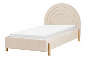 Jednostruki krevet 90 cm Annesile (bež) (s podnicom)