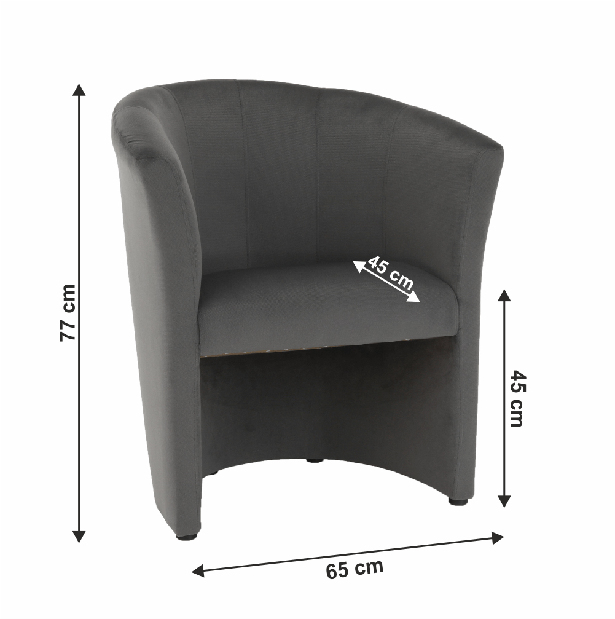 Fotelja Cubali (siva)