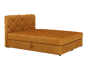 Bračni krevet Boxspring 180x200 cm Karum (s podnicom i madracem) (narančasta)
