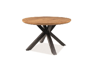 Blagovaonski stol Regenia (hrast + crna) (za 4 osobe)