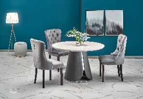 Blagovaonski stol- Rendall (bijeli mramor + siva)
