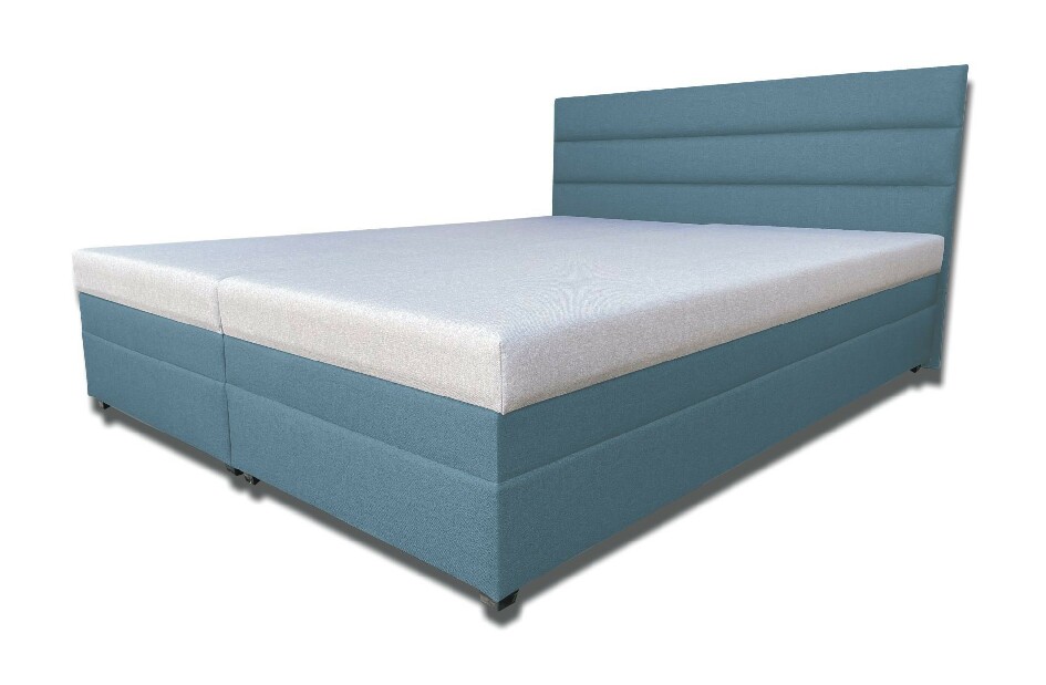 Bračni krevet 160 cm Rebeka (s opružnim madracima) (svijetlo plava)