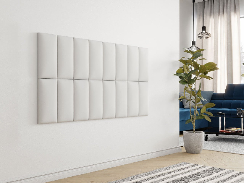 Tapeciran zidni panel Mirjan Pazara 40x20 (ekokoža soft 017 (bijela)))
