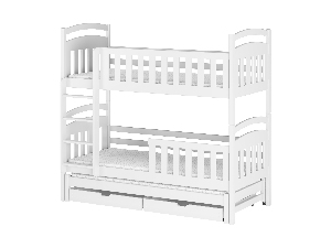 Dječji krevet 80 x 180 cm VIOLA (s podnicom i prostorom za odlaganje) (bijela)