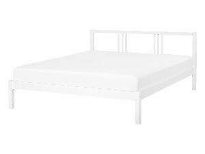Bračni krevet 140 cm VALLES (s podnicom) (bijela)