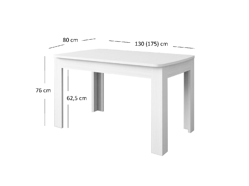 Blagovaonski stol na razvlačenje 130-175 cm