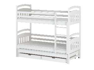 Dječji krevet na kat 90 cm Anie (bijela) 
