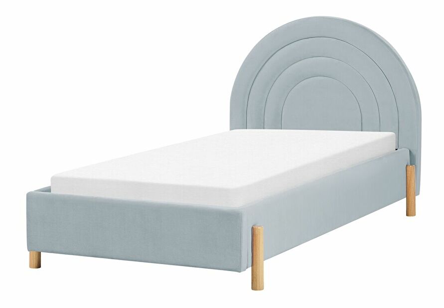 Jednostruki krevet 90 cm Annesile (plava) (s podnicom)